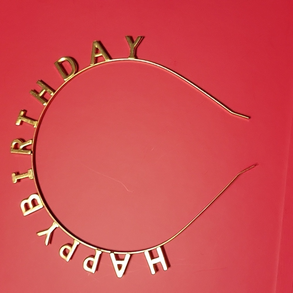 🎁Happy birthday, gold tiara